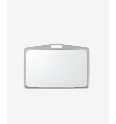 Silvery Badge Holder horizontal