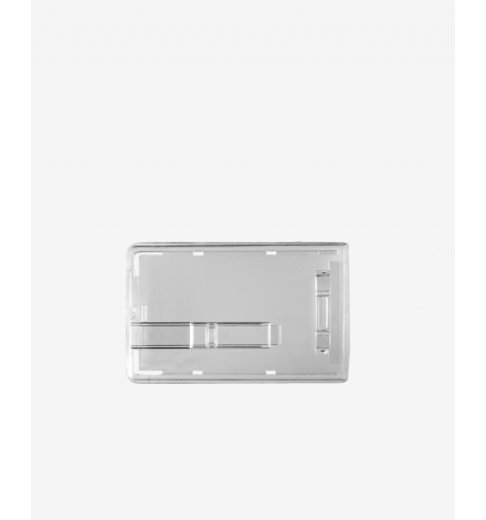Portabadge orizzontale policarbonato con slider estrazione 1 carta