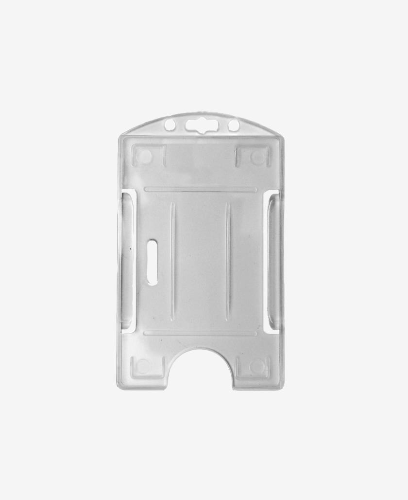IDP64 Badge Holder for 1 card Vertical - Translucent IDP64 Badge Holder for 1 card Vertical - Translucent