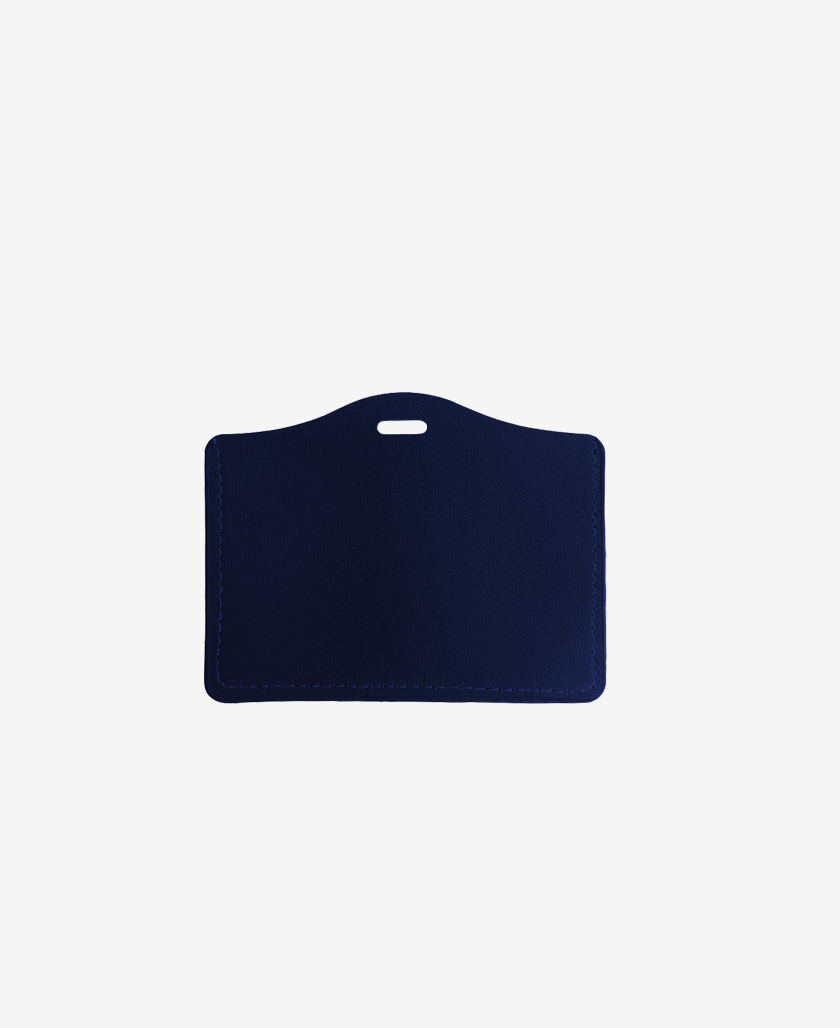 Portabadge in pelle Orizzontale Blu Retro