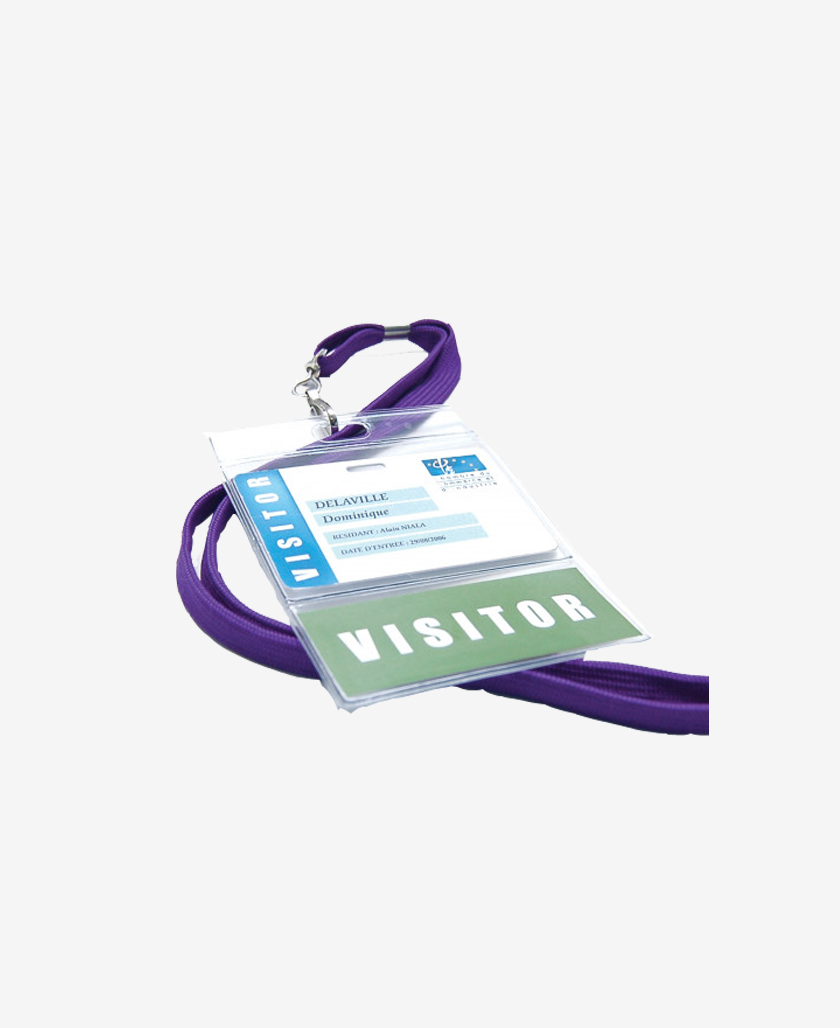 IDS39 Badge Holder Vertical with card and label