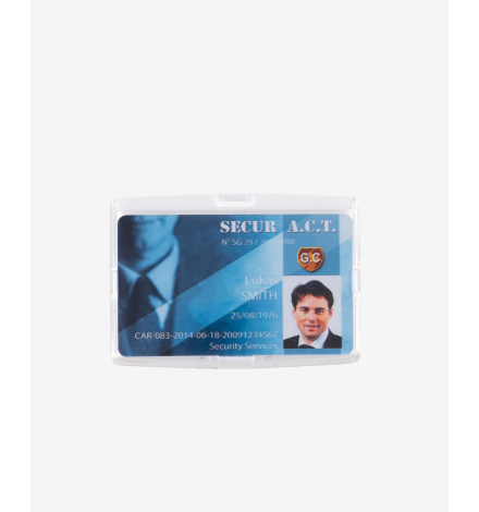 Portabadge con chiusura a clip Orizzontale con card