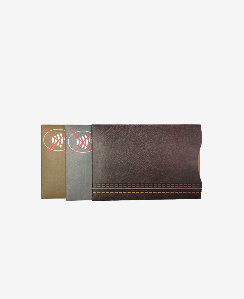 Card holder blocks RFID
