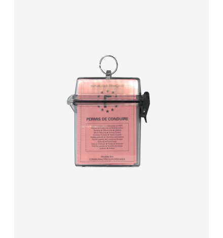 Waterproof Clearbox with key-ring with card - Large