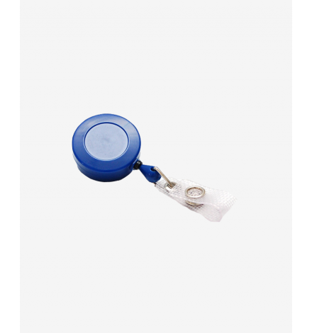 Plastic badge reel front blue