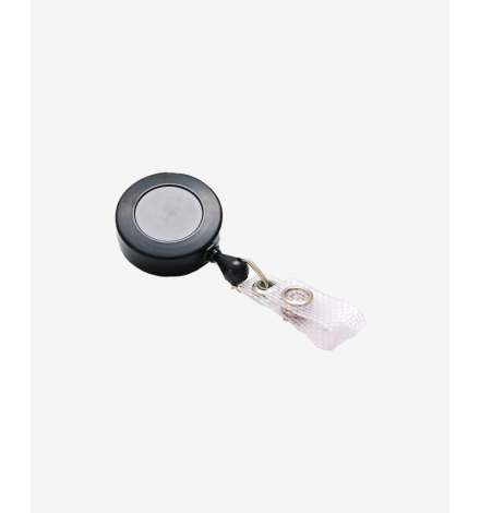 Plastic badge reel front black
