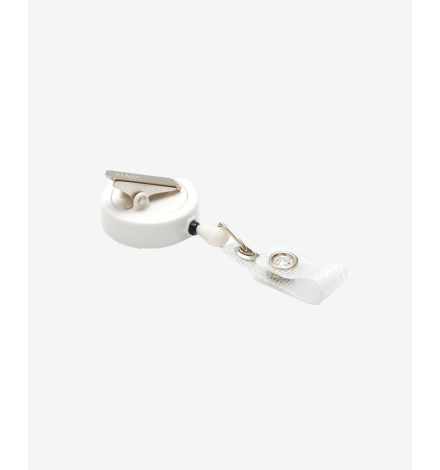 Plastic badge reel rear white