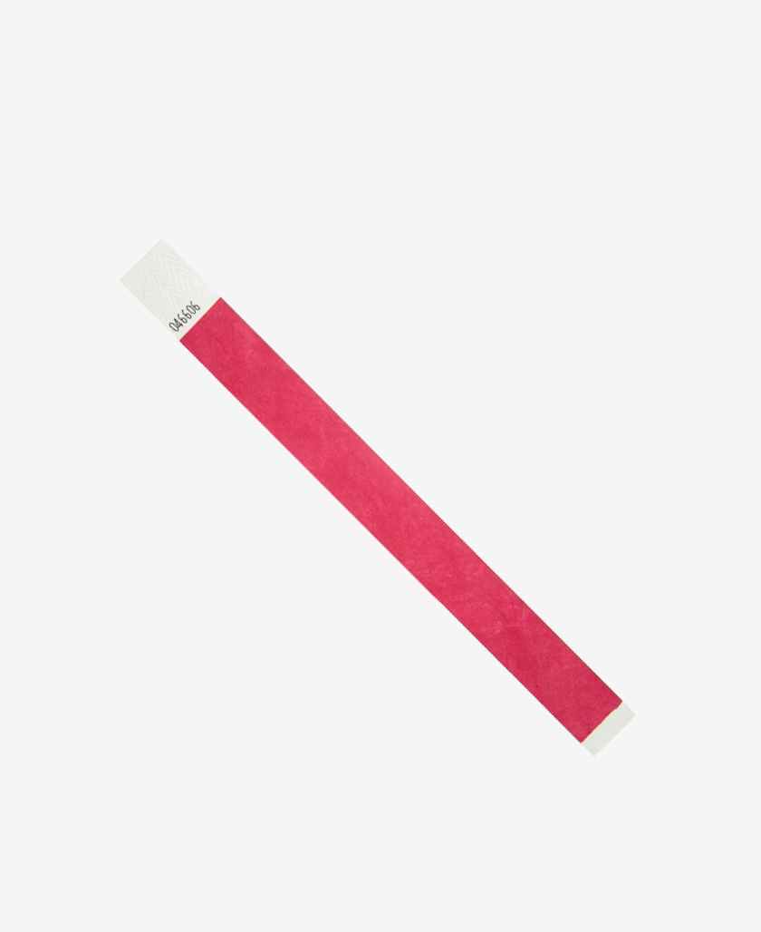 Tyvek wristband 19 mm Red