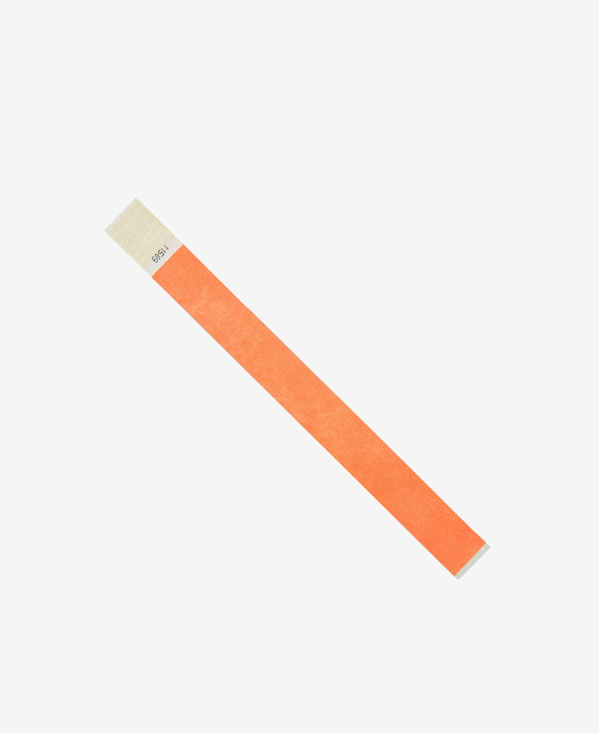 Tyvek wristband 19 mm Orange